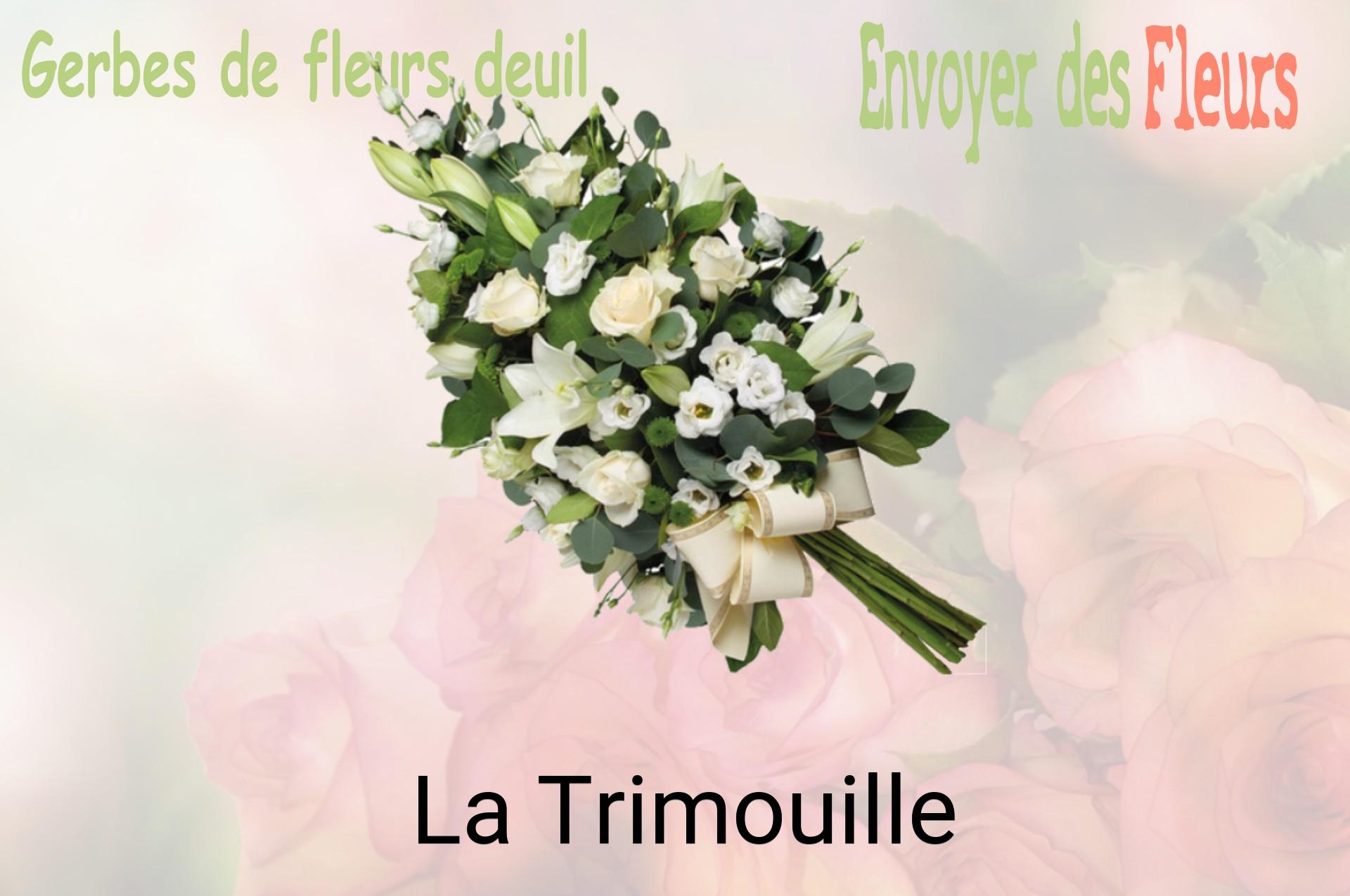 Gerbe de fleurs de deuil livrée à La Trimouille